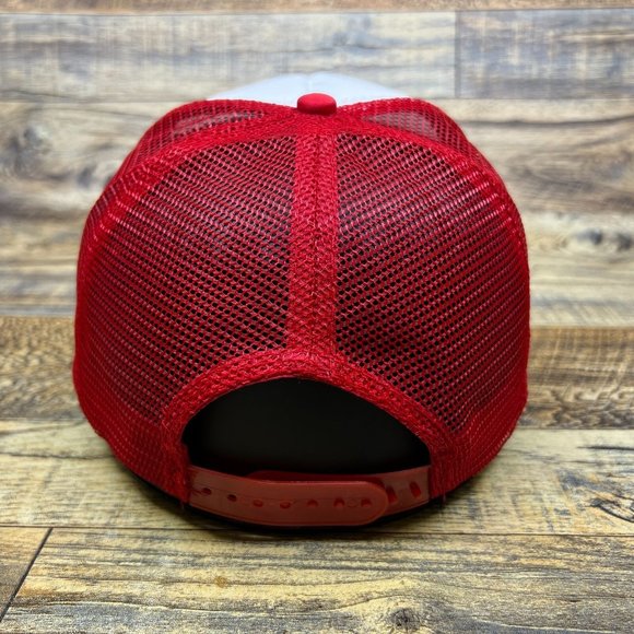 Texas Rangers Mens Trucker Hat Red Snapback 1972 Vintage Logo Baseball Cap - Picture 5 of 8